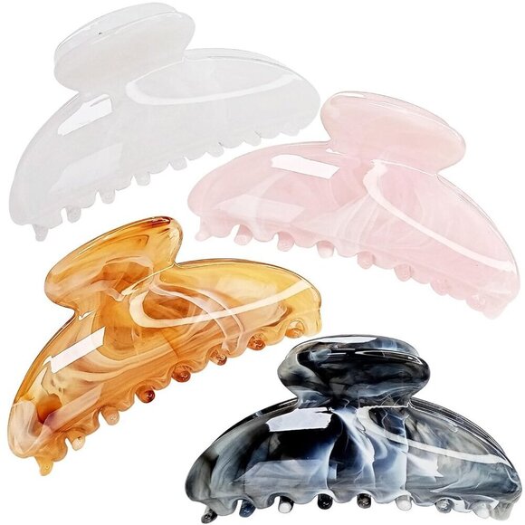 Hair Claw Clips Acrylic Tortoise Shell Medium 4 Pack for Fine to Thick Hair main image 9